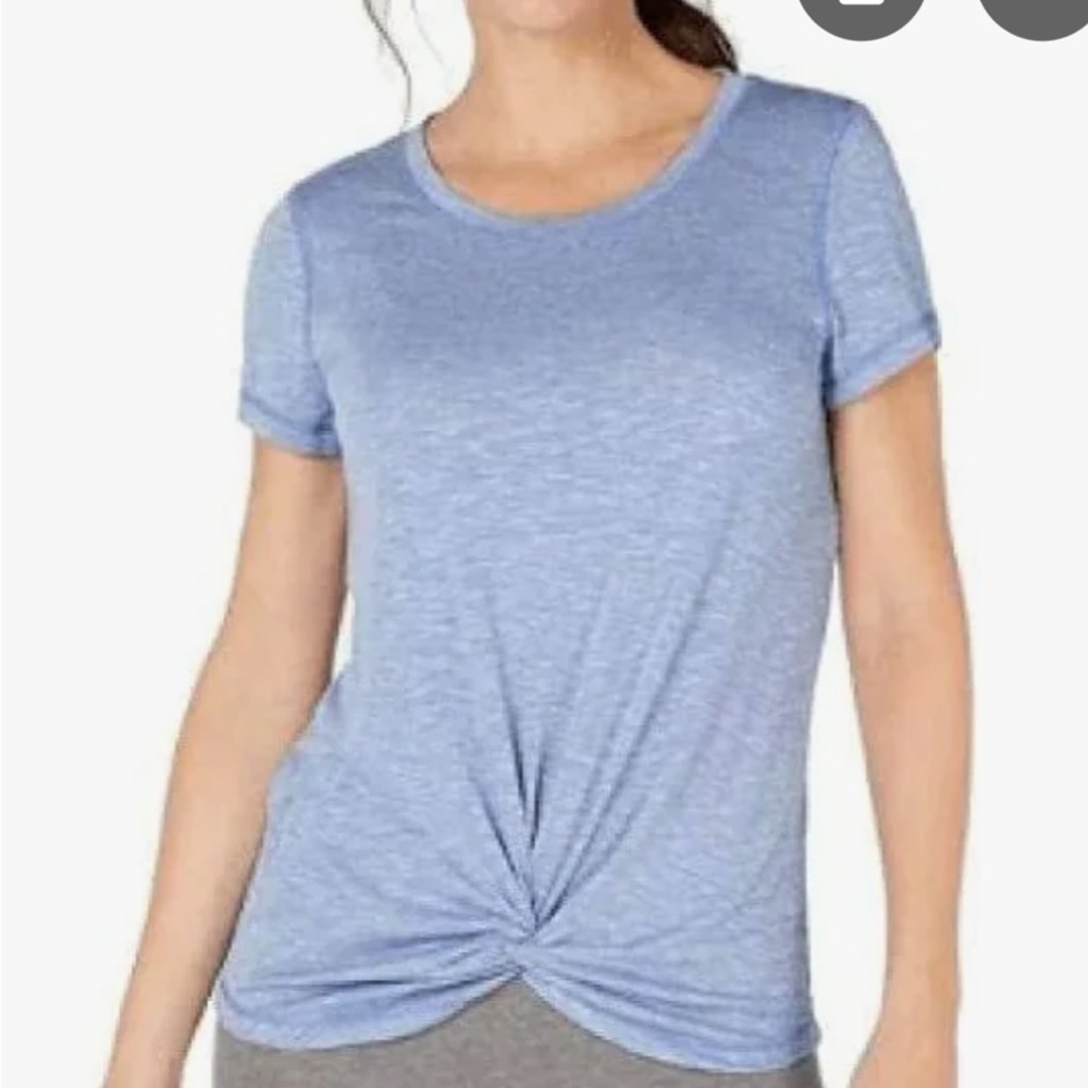 Ideology Passion Blue Tie Front T-Shirt